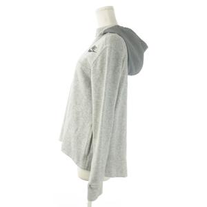 ナイキ NIKE 切替ジップアップパーカー 長袖 スウェット ロゴ ストレッチ スポーツ S グレー /AO15 レディース