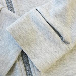 ナイキ NIKE 切替ジップアップパーカー 長袖 スウェット ロゴ ストレッチ スポーツ S グレー /AO15 レディース