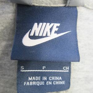 ナイキ NIKE 切替ジップアップパーカー 長袖 スウェット ロゴ ストレッチ スポーツ S グレー /AO15 レディース