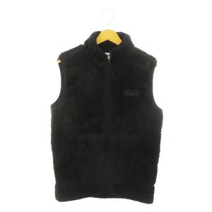 チャンピオン CHAMPION フリースベスト ボア スタンドカラー ジップアップ ロゴ M 黒 ブラック /MN12 メンズ