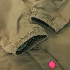 ナイキ NIKE ウィンドブレーカー 中綿 ジャケット ジップアップ スタンドカラー ロゴ スポーツ M 緑 カーキ /AH8 レディース