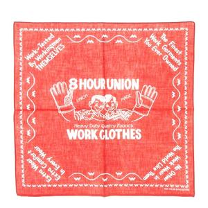 ザリアルマッコイズ THE REAL McCOY'S 8HOUR UNION SATEEN WORK SHIRT バンダナ スクエア コットン キャラクター 総柄 F 赤 レッド /AH3 ■GY99 メンズ レディース