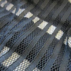 ラブレス LOVELESS レイヤードワンピース ひざ丈 クルーネック ノースリーブ ニット レース ボーダー 38 M 黒 ブラック /AO25 ■GY99 レディース