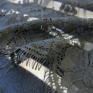 ラブレス LOVELESS レイヤードワンピース ひざ丈 クルーネック ノースリーブ ニット レース ボーダー 38 M 黒 ブラック /AO25 ■GY99 レディース