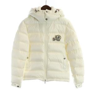 モンクレール MONCLER BRAMANT ブラマント ダウンジャケット D20914181149 53334 ジップアップ 長袖 ワッペン ロゴ フード 0 XXS 白 ホワイト /KW ■GY18 メンズ