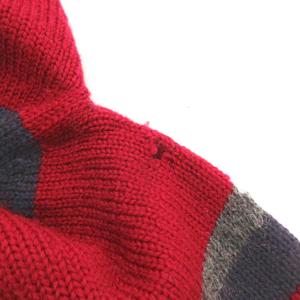 ラルフローレン RALPH LAUREN チャップス CHAPS ニット セーター ハーフボタン ハイネック 長袖 ウール ボーダー L ボルドー 紺 ネイビー /YJ ■GY12 メンズ