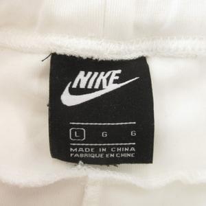 ナイキ NIKE スウェットジョガーパンツ L 白 ホワイト 長ズボン ドローストリング 切り替えデザイン /CK29 ■GY99 メンズ