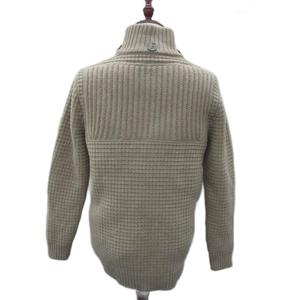 バーク Bark ニットジャケット 上着 ミドル丈 M ベージュ スタンドカラー トグルボタン /SM27 ■GY99 メンズ