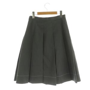 プラダ PRADA タックスカート フレア ロング コットン 40 グレー /MY ■OS ■GY06 レディース