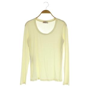 プラダ PRADA Tシャツ カットソー 長袖 Uネック S オフホワイト /MY ■OS ■GY06 レディース
