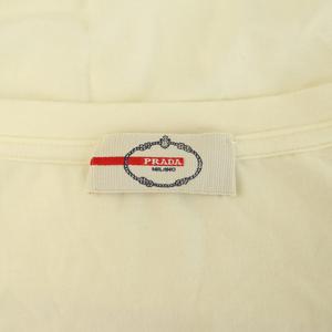 プラダ PRADA Tシャツ カットソー 長袖 Uネック S オフホワイト /MY ■OS ■GY06 レディース