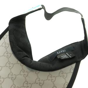 グッチ GUCCI サンバイザー 帽子 GGスプリーム ロゴ インターロッキング ストライプ S マルチカラー 黒 ブラック ターコイズグリーン /SS ■OS ■GY50 レディース