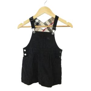 バーバリー チルドレン BURBERRY CHILDREN ジャンパースカート 子ども服 100 黒 ブラック コーデュロイ生地 /KK ■GY50 キッズ
