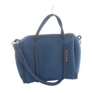 ステイトオブエスケープ STATE OF ESCAPE ショルダーバッグ ハンド 2WAY パンチング ロゴ 青 ブルー ■GY18 /MQ ▲H レディース