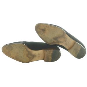 グッチ GUCCI ローファー スエード ラウンドトゥ バンブーモチーフ ホースビット 34.5C 黒 ブラック /SS ■OS ■GY50 レディース