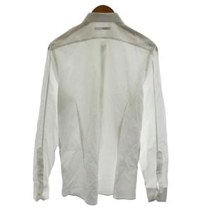 グッチ GUCCI ワイシャツ 長袖 総柄 40/15 3/4 白 ホワイト /AN18 ■GY50 メンズ