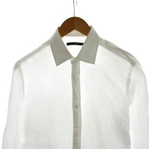 グッチ GUCCI ワイシャツ 長袖 総柄 40/15 3/4 白 ホワイト /AN18 ■GY50 メンズ