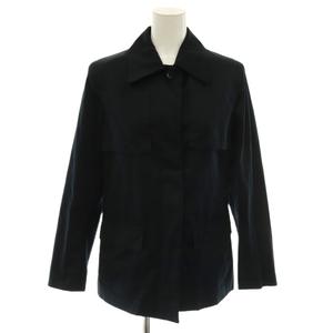マックスマーラ MAX MARA 銀タグ ショートコート ステンカラー 36 黒 ブラック /CX ■GY50 レディース