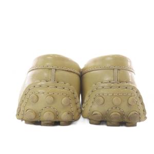 ルイヴィトン LOUIS VUITTON ドライビングシューズ スリッポン エナメルレザー 34.5 イエロー /YO32 ■GY50 