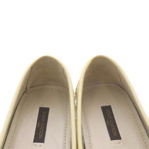 ルイヴィトン LOUIS VUITTON ドライビングシューズ スリッポン エナメルレザー 34.5 イエロー /YO32 ■GY50 