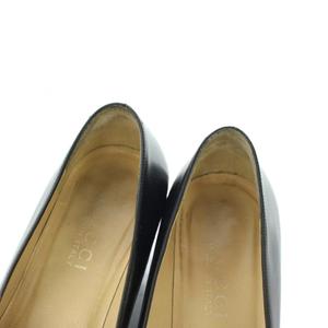グッチ GUCCI パンプス スクエアトゥ チャンキーヒール ビット金具 レザー 36.5 23.5cm 黒 ブラック 441 101 1420 /MI ■GY50 レディース