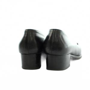 グッチ GUCCI パンプス スクエアトゥ チャンキーヒール ビット金具 レザー 36.5 23.5cm 黒 ブラック 441 101 1420 /MI ■GY50 レディース