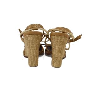 ルイヴィトン LOUIS VUITTON パンプス ウェッジソール 蝶々モチーフ ダミエ 35 1/2 キャメル ベージュ ■GY50 レディース