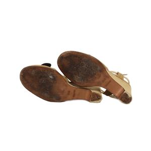 ルイヴィトン LOUIS VUITTON パンプス ウェッジソール 蝶々モチーフ ダミエ 35 1/2 キャメル ベージュ ■GY50 レディース