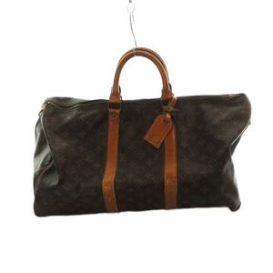ルイヴィトン LOUIS VUITTON M41426 キーポル50 ボストンバッグ ハンド PVC レザー モノグラム ロゴ 茶 ブラウン ■GY99 /MQ ■OH メンズ