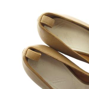メゾンマルジェラ 22 Maison Margiela 22 タビ パンプス チャンキーヒール レザー ロゴ 38 24.5-25cm 茶 ブラウン ■GY76 /MQ レディース