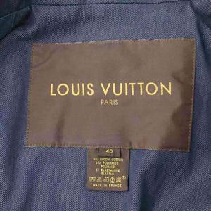 ルイヴィトン LOUIS VUITTON デニムジャケット スタンドカラー ストレッチ 40 紺 ネイビー /MW ■GY76 レディース