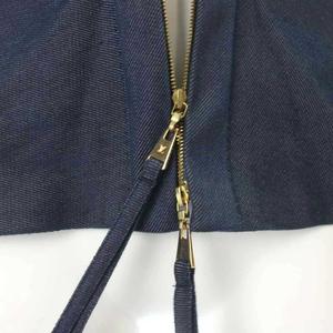 ルイヴィトン LOUIS VUITTON デニムジャケット スタンドカラー ストレッチ 40 紺 ネイビー /MW ■GY76 レディース