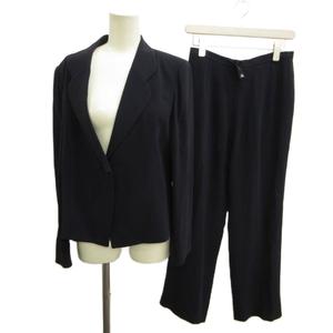 ピエールカルダン Pierre Cardin スーツ セットアップ ジャケット パンツ 上下2点セット 11 紺 ネイビー 背抜きテーラードカラー 長袖 /NP ■GY06 レディース