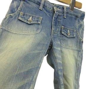ヒステリックグラマー HYSTERIC GLAMOUR デニム ジーンズ XXS 青 ブルー ハーフパンツ カーゴポケット /KK ■GY06 レディース