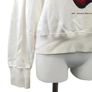 ヒステリックグラマー HYSTERIC GLAMOUR スウェット トレーナー いちご柄 クルーネック 長袖 Free 白 ホワイト /NP ■GY74 レディース
