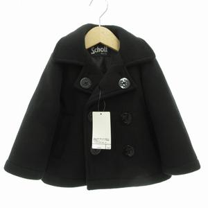 未使用品 ショット SCHOTT タグ付き Pコート ショート 総裏地 90 黒 ブラック /GV キッズ