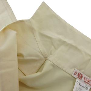 【中古】ロエベ LOEWE セットアップ シャツ ミディスカート 七分袖 38 クリームイエロー /UO レディース ロエベ LOEWE セットアップ シャツ ミディスカート 七分袖 38 クリーム
