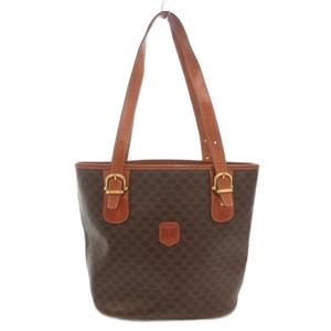 セリーヌ CELINE ヴィンテージ トートバッグ マカダム柄 茶 ブラウン /AE レディース