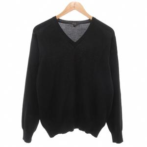 グッチ GUCCI ニット セーター Vネック 長袖 S 黒 ブラック /AE ☆AA★ メンズ