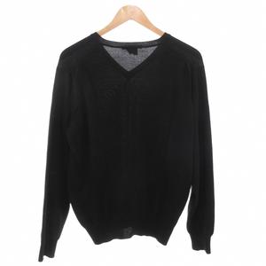 グッチ GUCCI ニット セーター Vネック 長袖 S 黒 ブラック /AE ☆AA★ メンズ