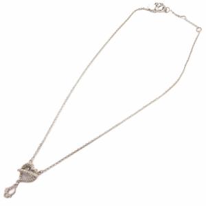 ディオール Dior ネックレス ロゴ ハートモチーフ ストーン シルバーカラー /AE ☆AA★ レディース
