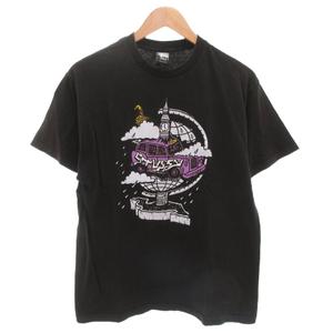 ステューシー STUSSY Tシャツ 半袖 M 黒 ブラック タクシー ロンドン柄 /AE メンズ