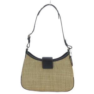 コーチ COACH ワンショルダーバッグ ストローバッグ レザートリム 8159 ベージュ系 /UO レディース