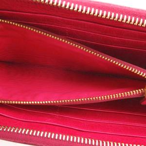 プラダ PRADA キルティング 長財布 L字ファスナー ピンク ロゴ /UO レディース