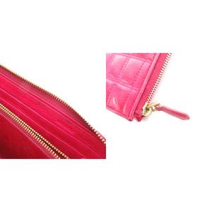 プラダ PRADA キルティング 長財布 L字ファスナー ピンク ロゴ /UO レディース