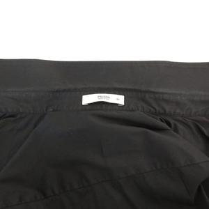 プラダ PRADA ノースリーブ ブラウス レースアップリケ 42 ブラック /UO レディース