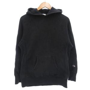 チャンピオン CHAMPION リバースウィーブ REVERSE WEAVE パーカー プルオーバー スウェット 長袖 M 裏起毛 ウォッシュ加工 ロゴ刺繍 紺 ネイビー /GV レディース