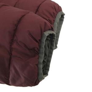 エディーバウアー EDDIE BAUER ダウンジャケット ブルゾン ロゴプリント バイカラー M ワインレッド グレー /FF メンズ