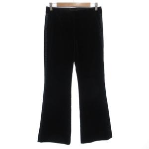 セオリー Theory ベルベットフレアパンツ ブーツカット サイドライン ストレッチ 2 黒 ブラック /GV レディース