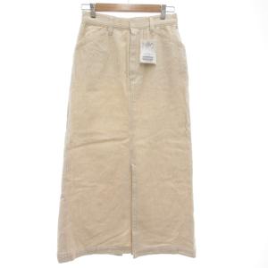 未使用品 イエナ IENA タグ付き 18AW コーデュロイスカート ロング マキシ 台形 スリット 36 白 ホワイト /GV レディース